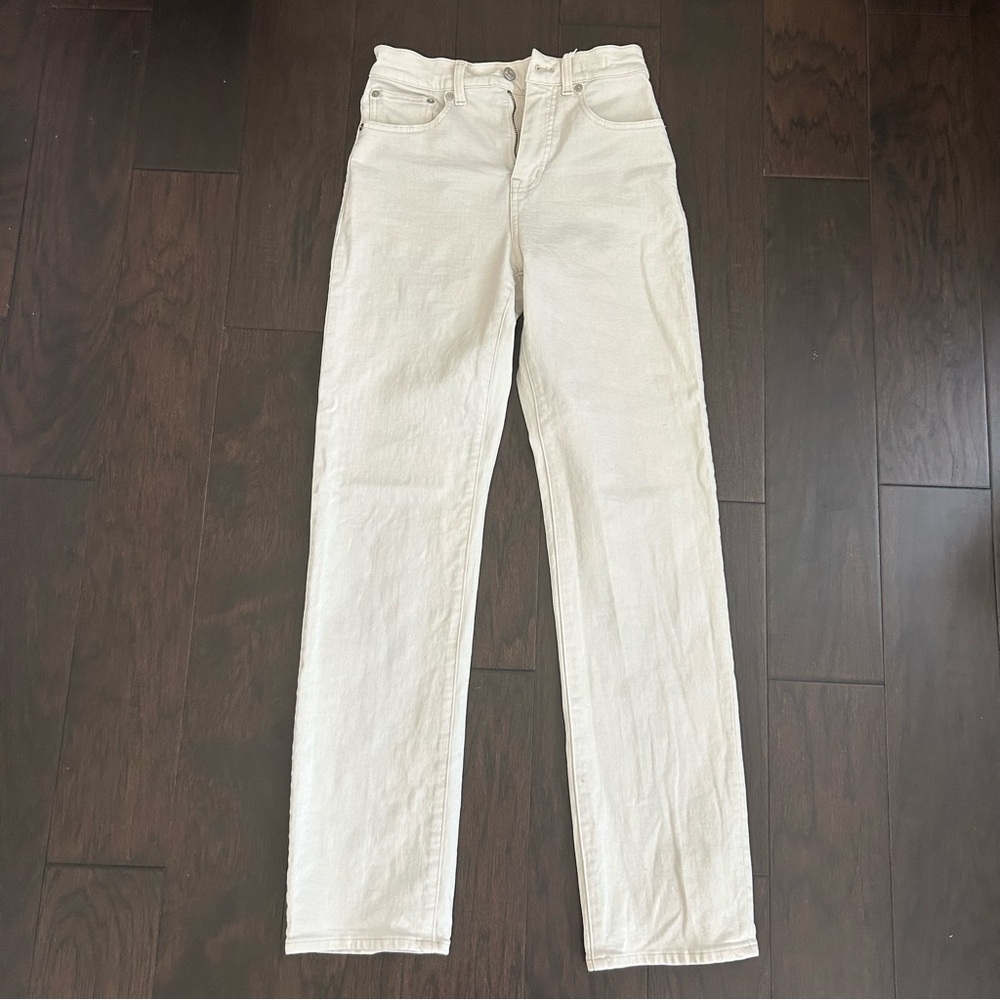 Madewell Off-White Cream Denim Jeans
